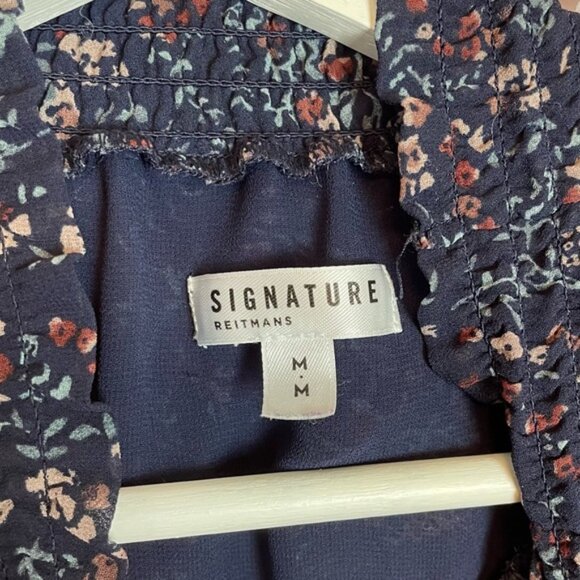 Reitmans Paisley Long Sleeve Blouse Sz M - Picture 3 of 9